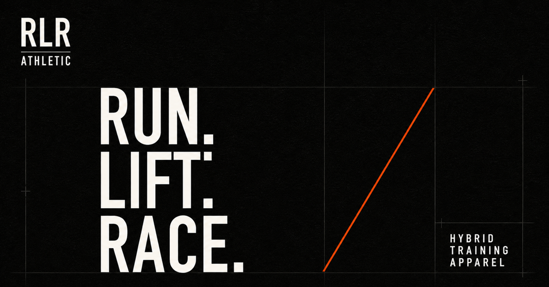 RLR Athletic Run Lift Race hybrid training apparel graphic