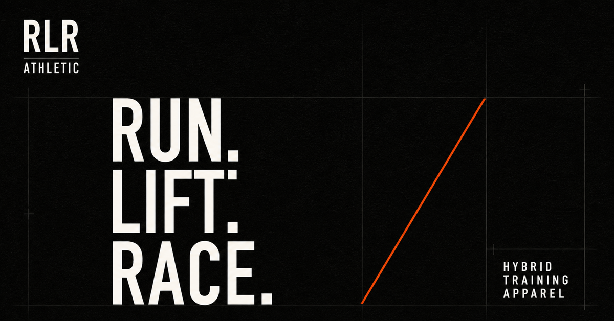 RLR Athletic Run Lift Race hybrid training apparel graphic