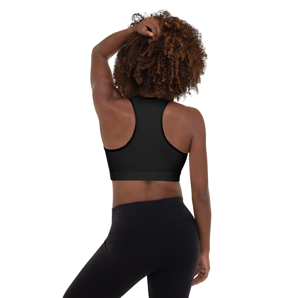 Black RLR Padded Training Bra back view