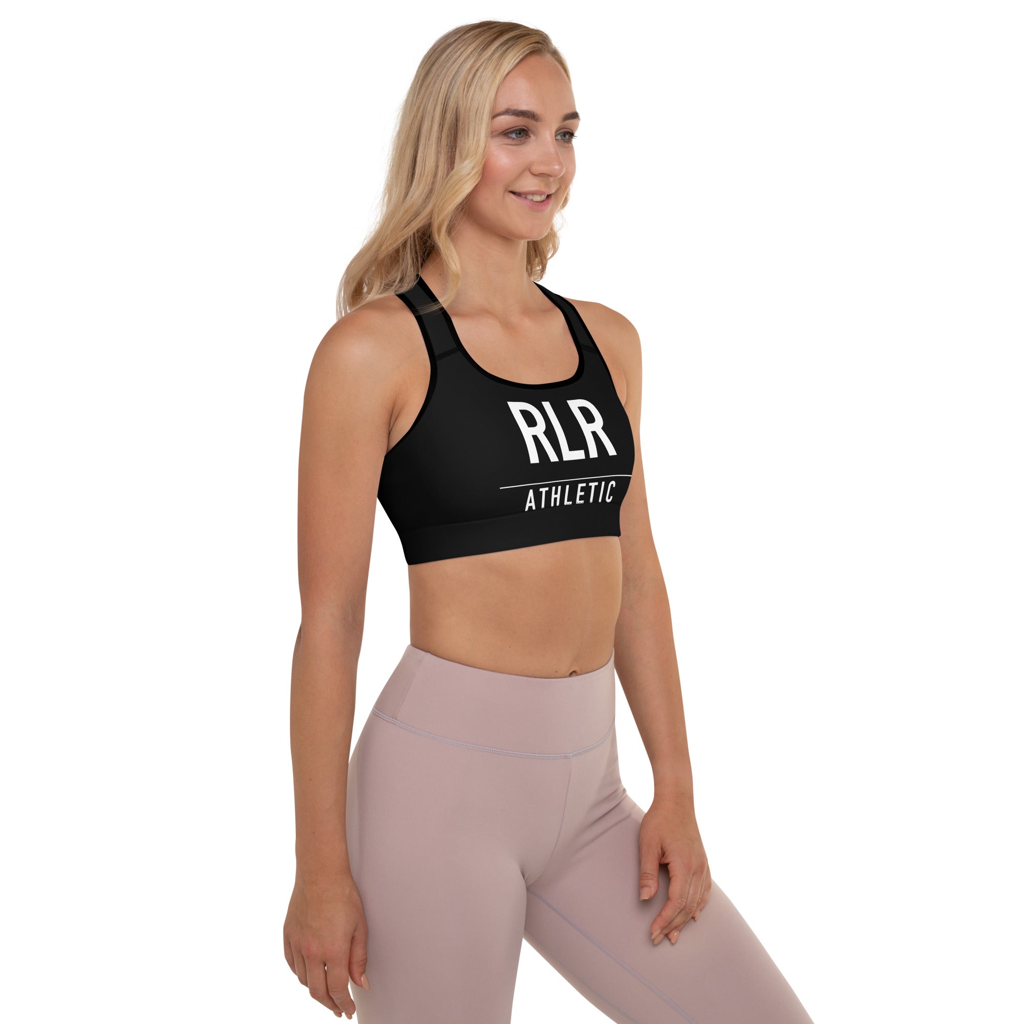 Black RLR Padded Training Bra right-side view