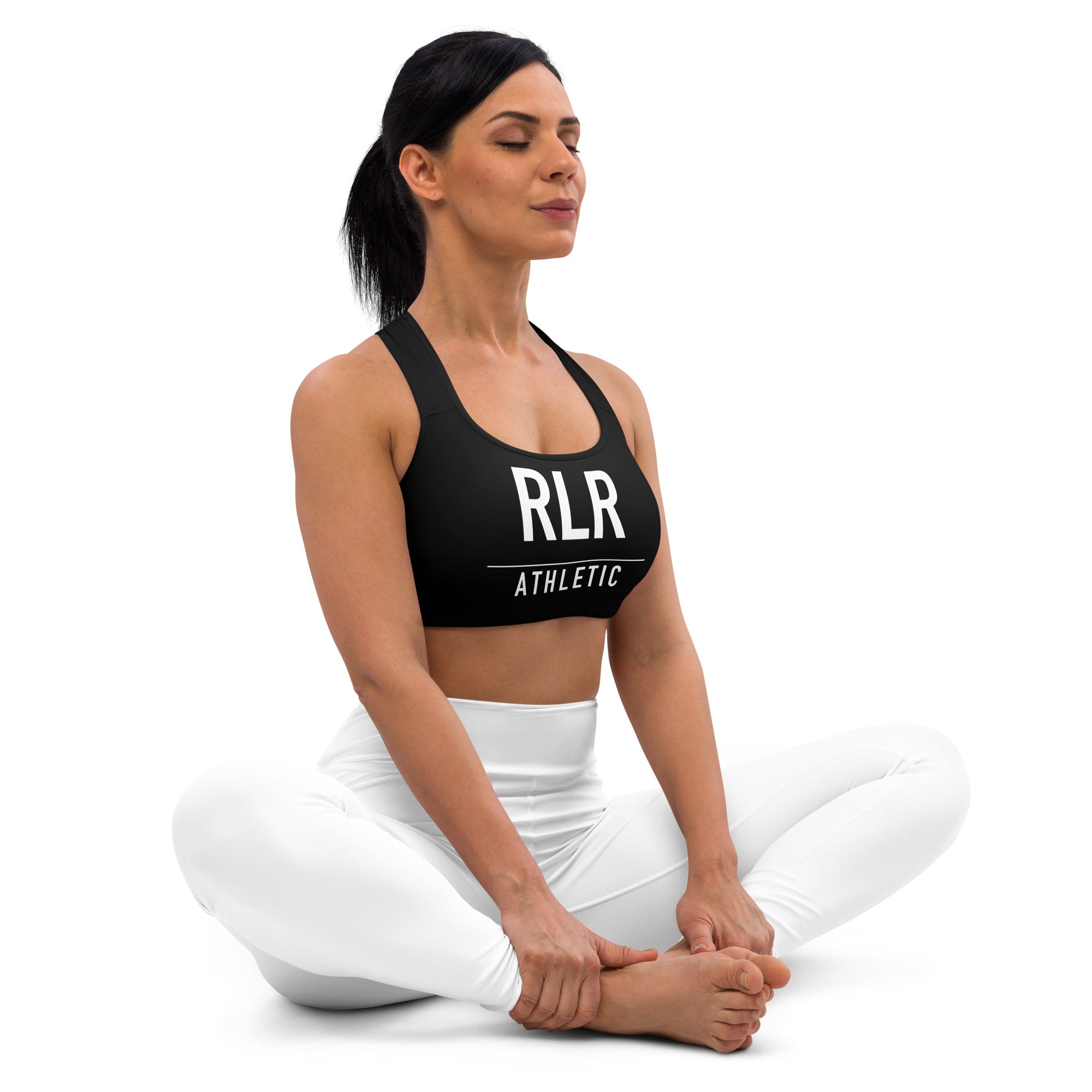 Black RLR Padded Training Bra right-side view