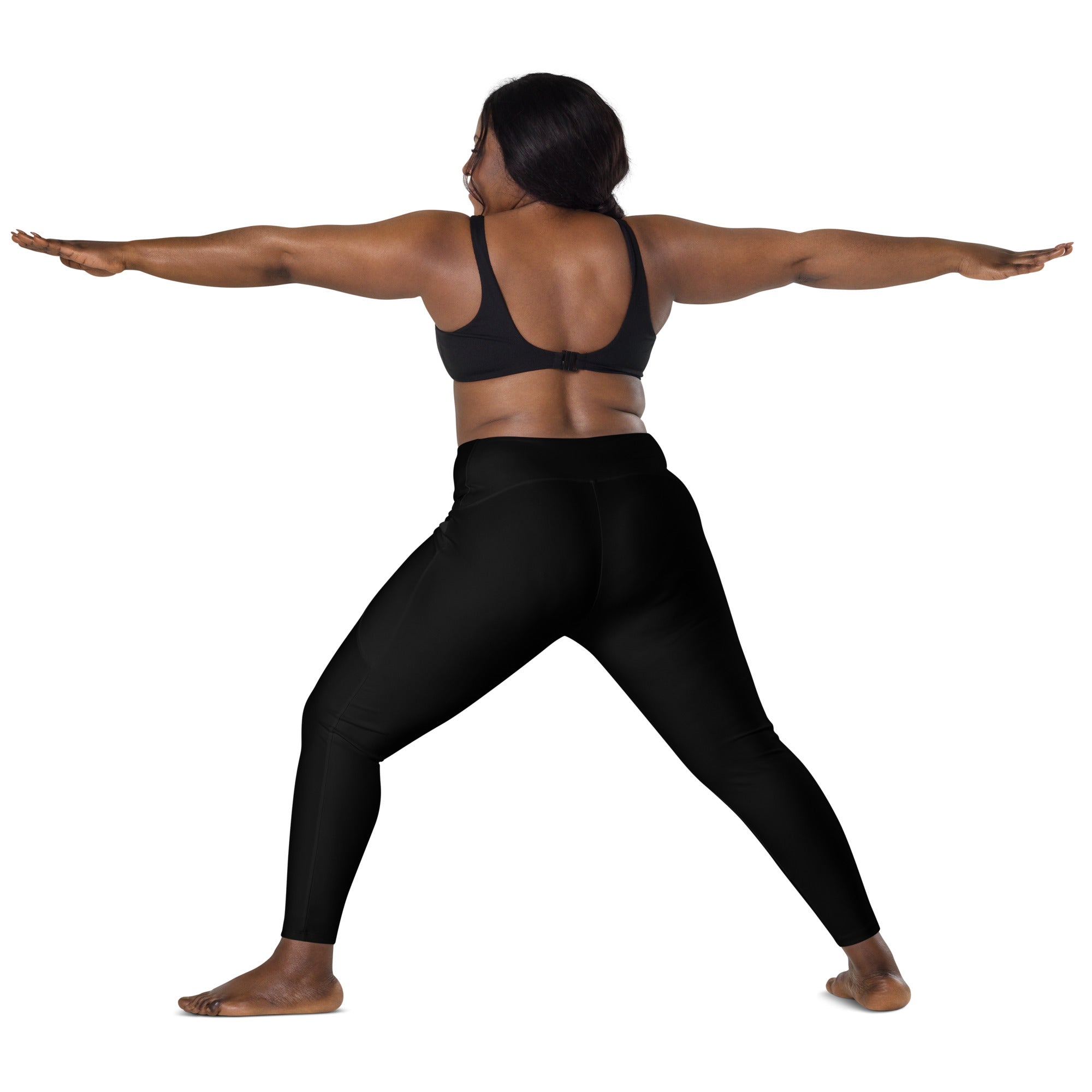 Black RLR Hybrid Pocket Legging back view