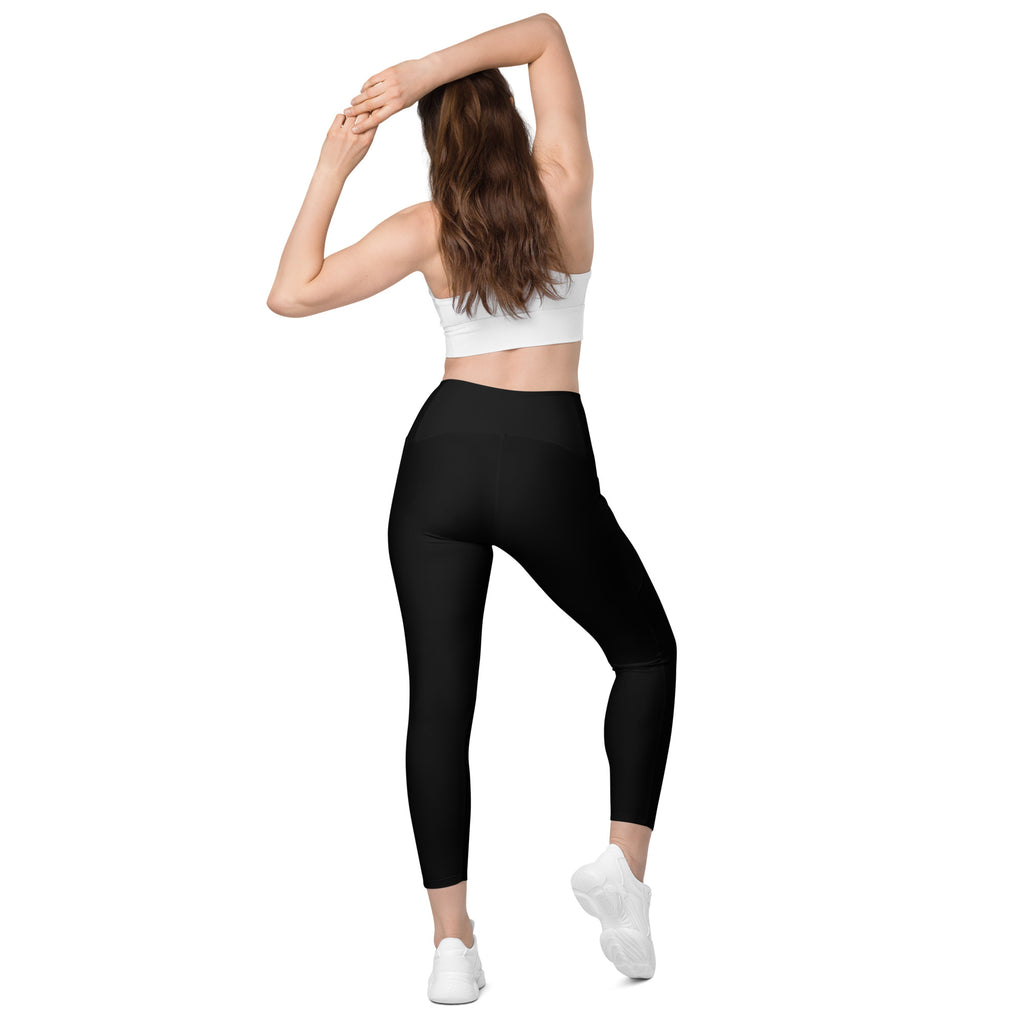 Black RLR Hybrid Pocket Legging back view