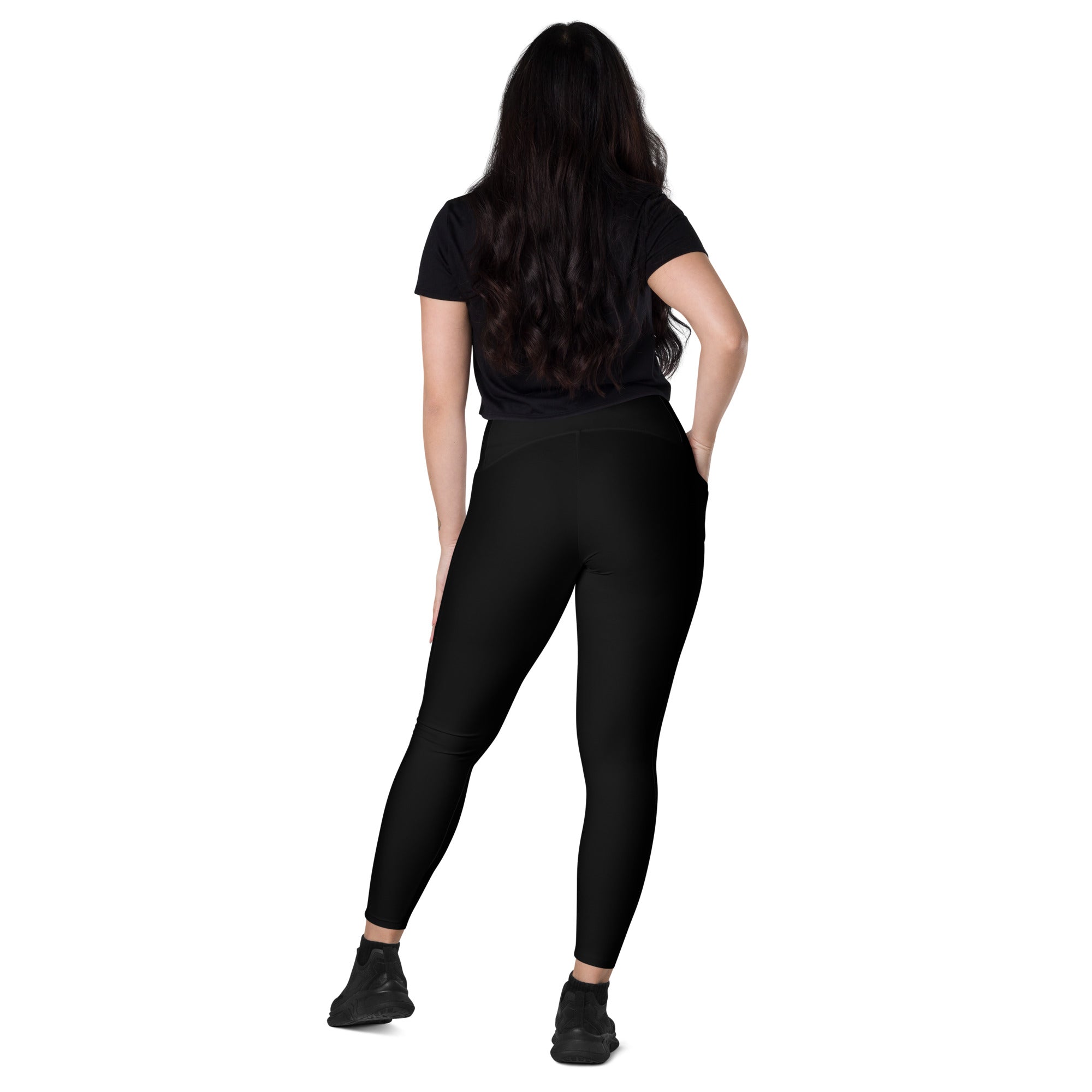 Black RLR Hybrid Pocket Legging back view