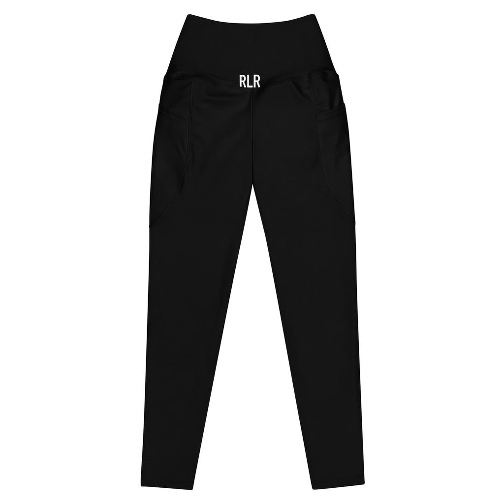 Black RLR Hybrid Pocket Legging front view