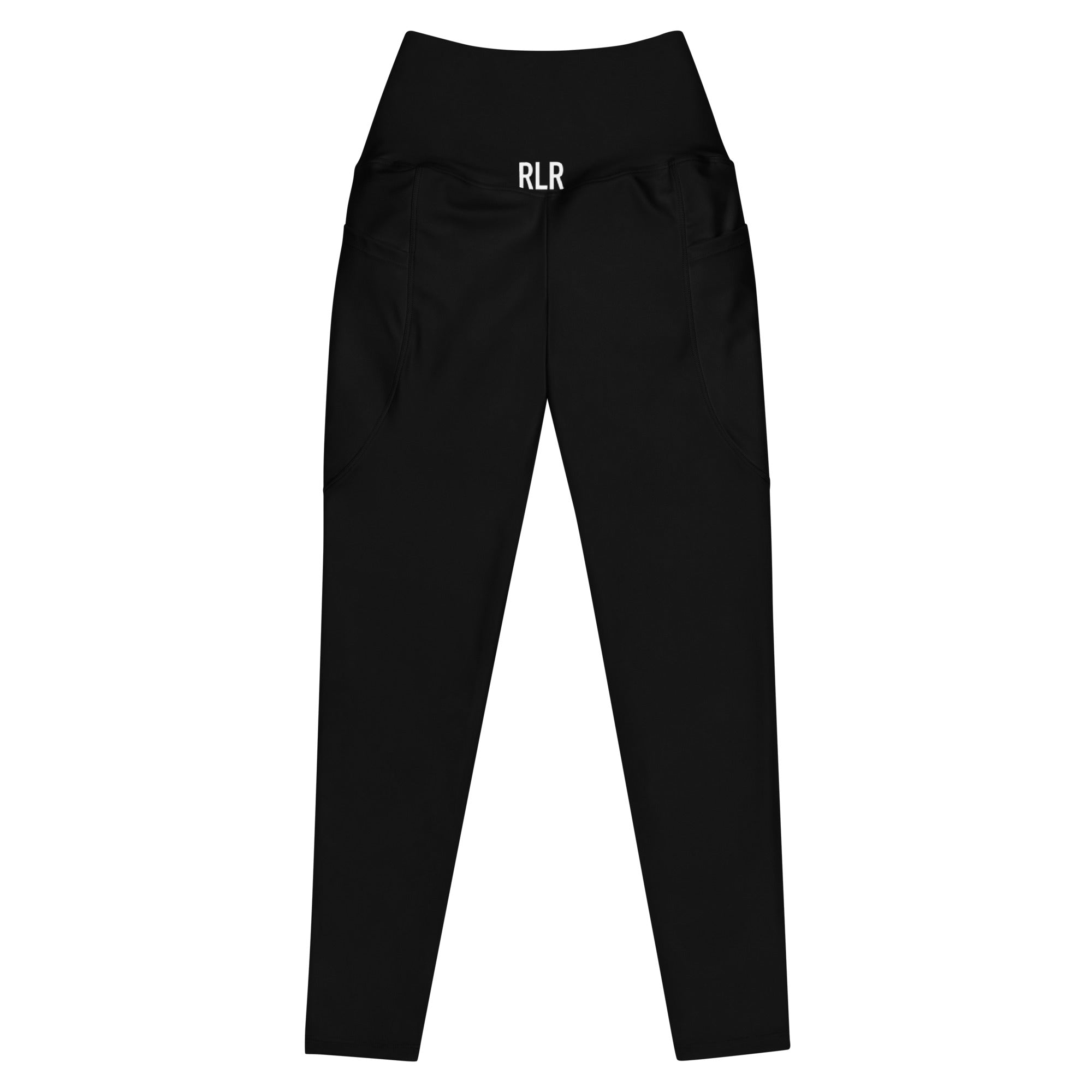 Black RLR Hybrid Pocket Legging front view