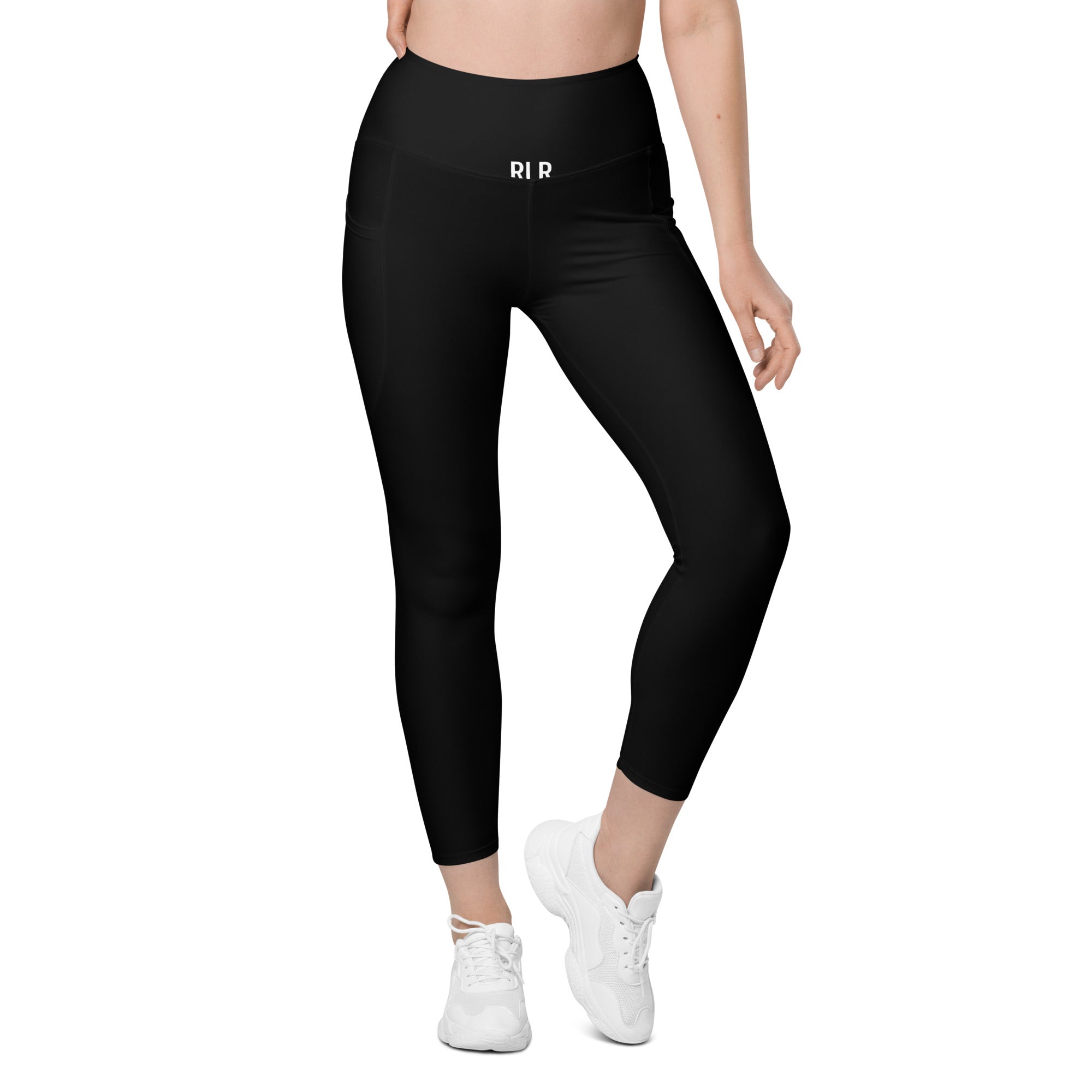 Black RLR Hybrid Pocket Legging front view