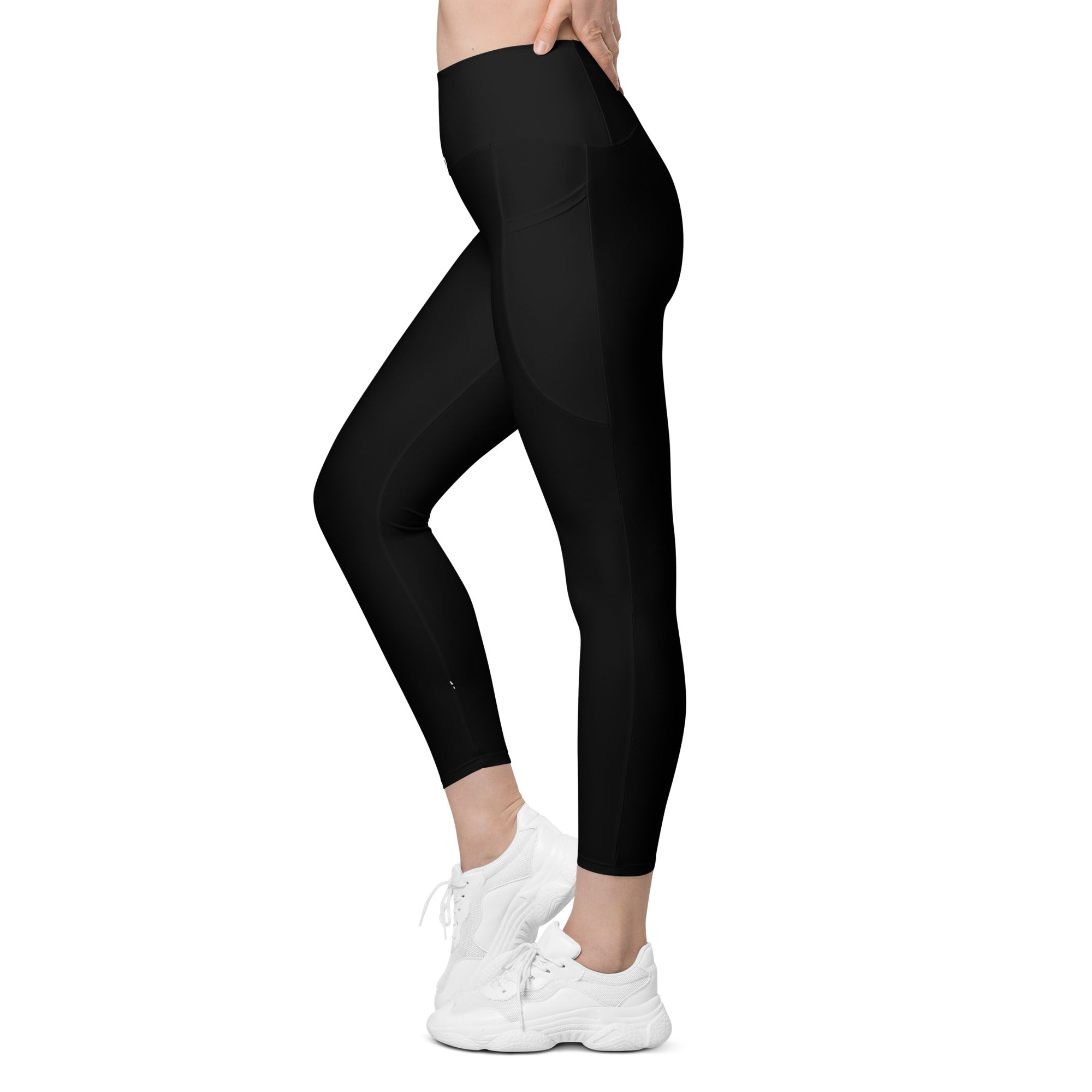 Black RLR Hybrid Pocket Legging left-side view
