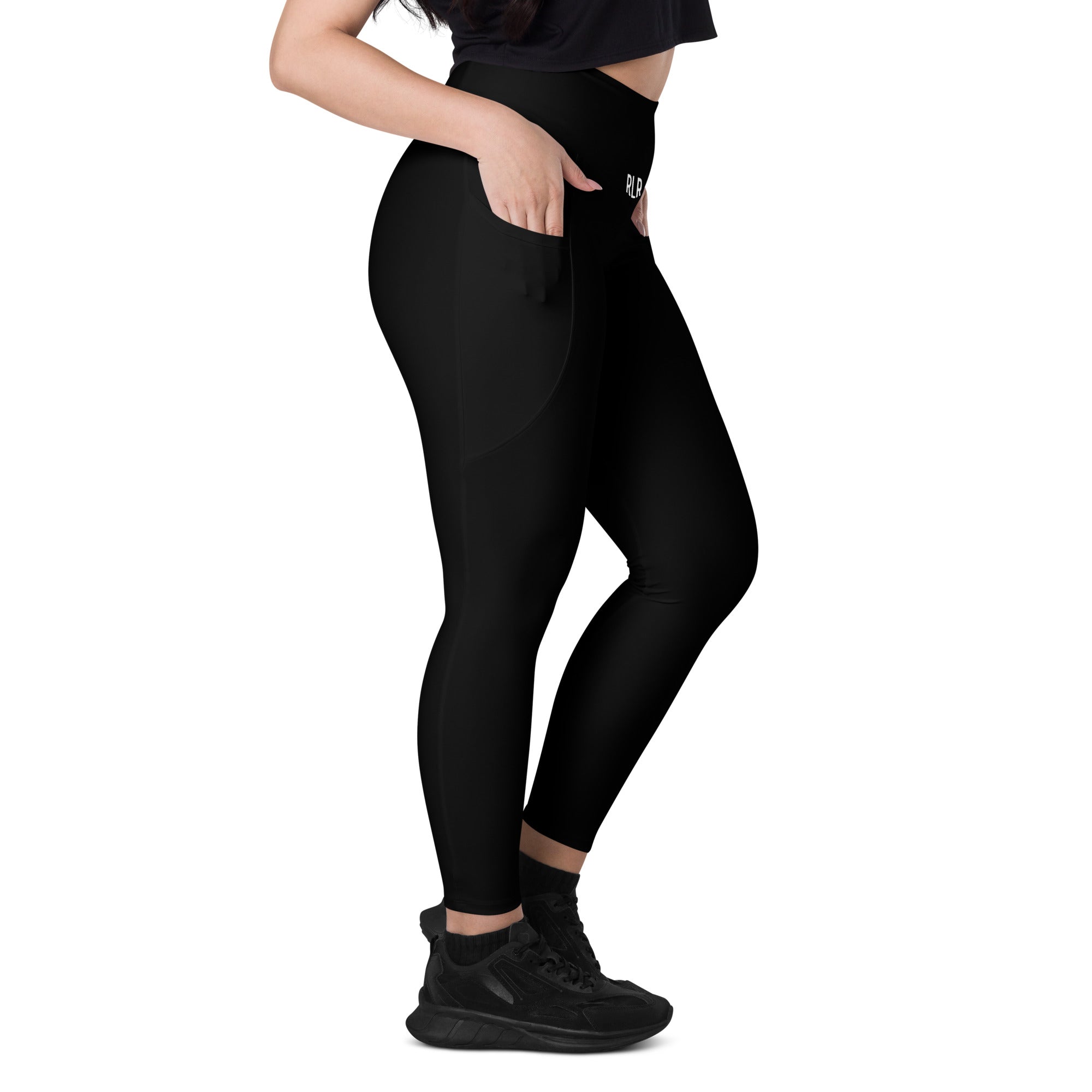 Black RLR Hybrid Pocket Legging right-side view