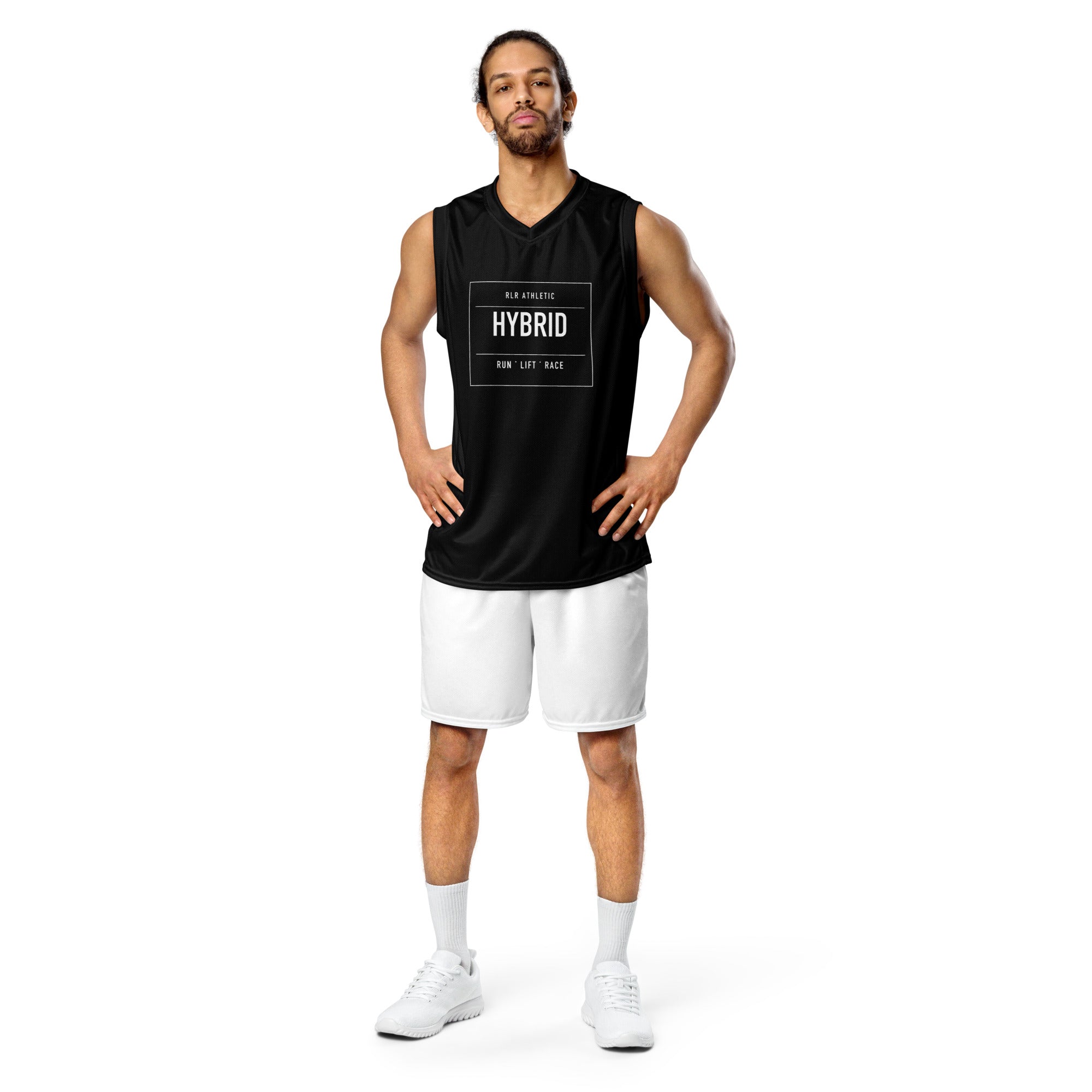 Black RLR Hybrid Mesh Tank front view