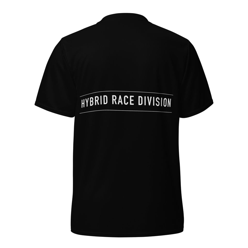 Black RLR Race Division Jersey back view with Hybrid Race Division yoke