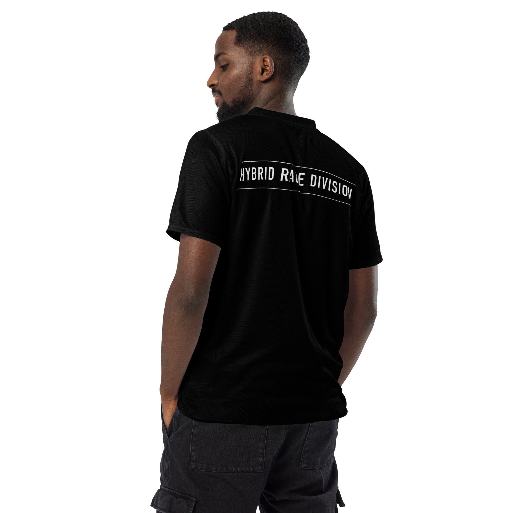 Black RLR Race Division Jersey flat back with Hybrid Race Division yoke