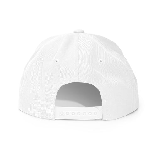 Back view of the white RLR Classic Snapback Hat
