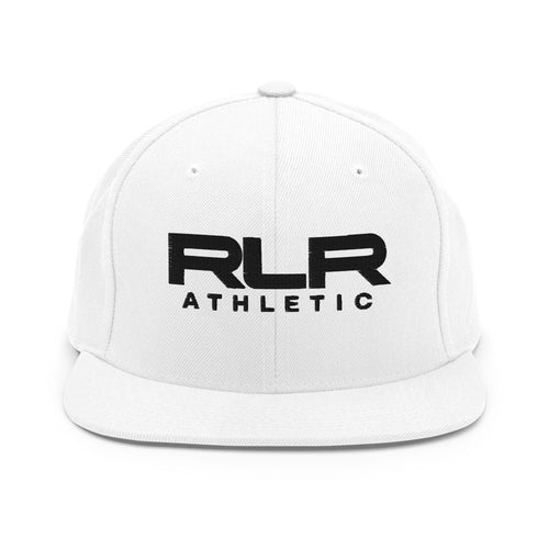 Front view of the white RLR Classic Snapback Hat